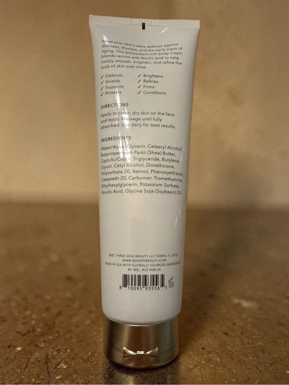Nakery Beauty SkinReserve Retinol + Ferulic Face & Body Crème - 250ml/8.4 oz NEW - Picture 6 of 6